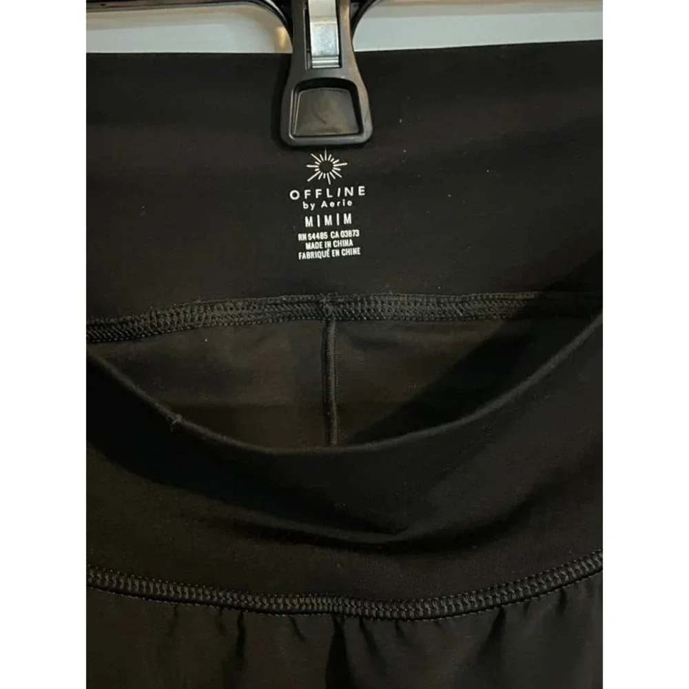 Offline by Aerie Black Maggie Ruffle Tennis Skirt/Skort